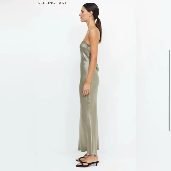 BEC + BRIDGE MOON DANCE strapless dress sage NWT - Picture 5 of 7